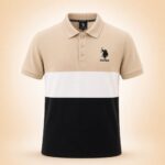 U.S. POLO ASSN. Men Colourblock Slim Fit Polo T-Shirt