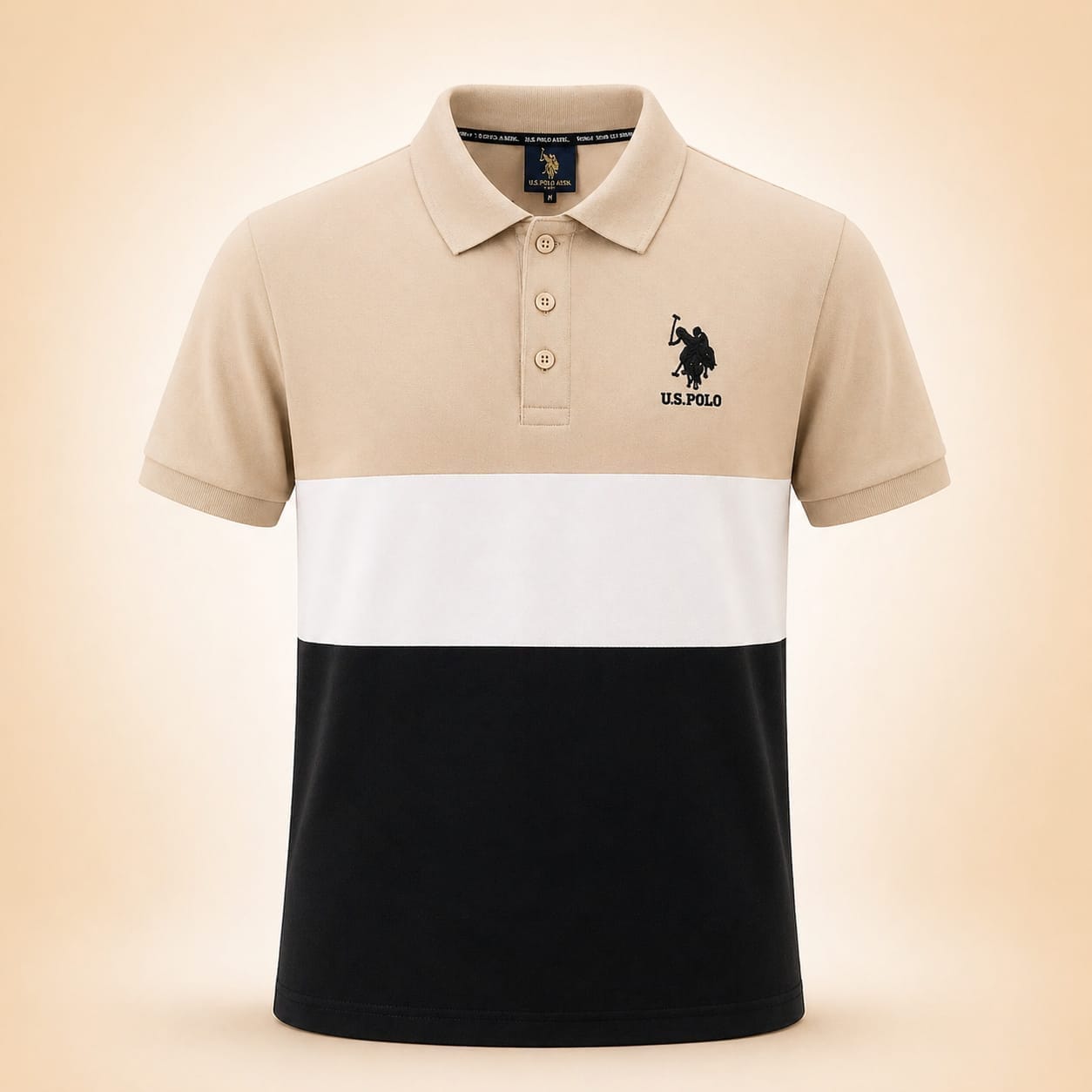 IMG-20260711-WA0014.jpg U.S. POLO ASSN. Men Colourblock Slim Fit Polo T-Shirt - Image 1