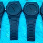 Black Arabic Aura Carbon Fiver Fashionable watch For Men
