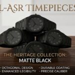 Black Arabic Aura Carbon Fiver Fashionable watch For Men